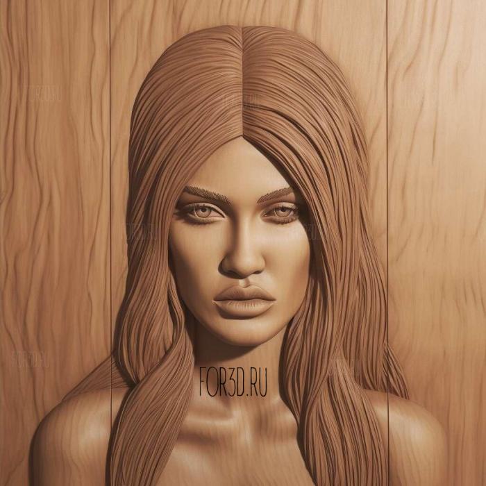 Kylie Jenner 4 stl model for CNC